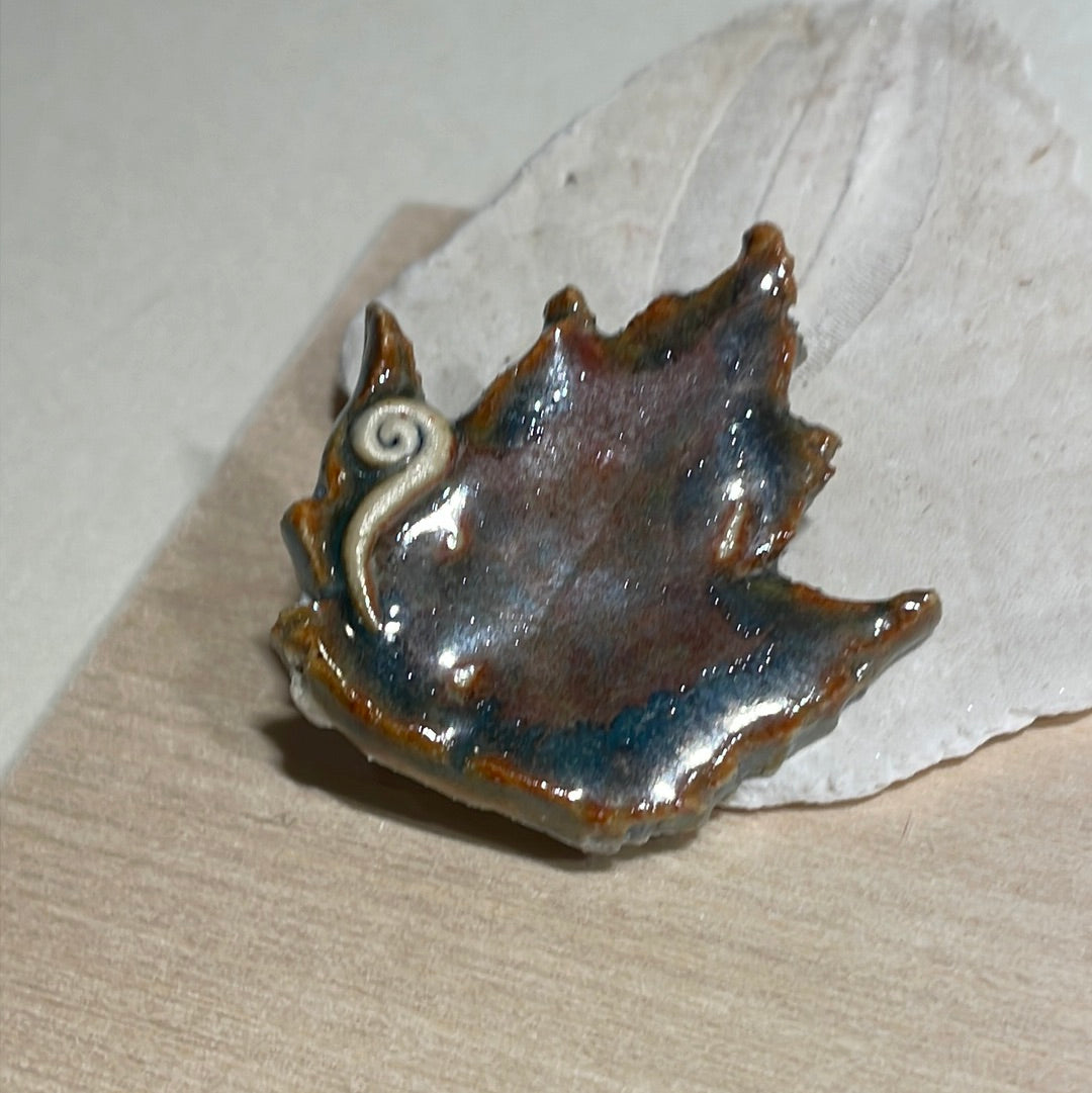 leaf brooch