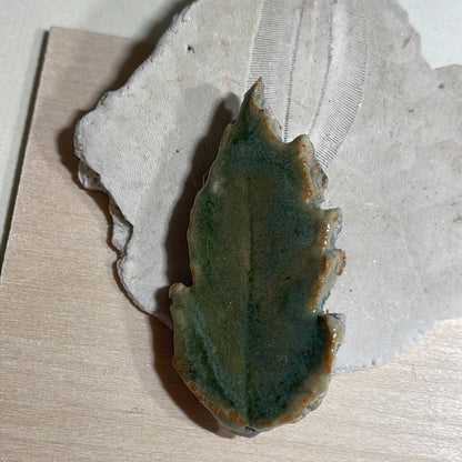 leaf brooch