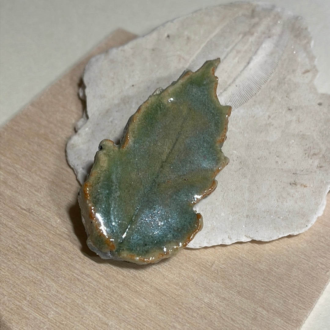 leaf brooch